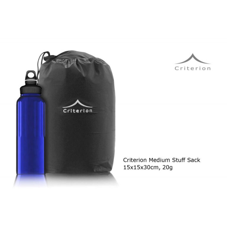 Criterion Medium Stuff Sack - comparison with 1L drinks bottle