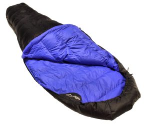 Down Sleeping Bags - Criterion Ultralight 200 (open) - Total Weight 620 gms; Temperature +3 °C