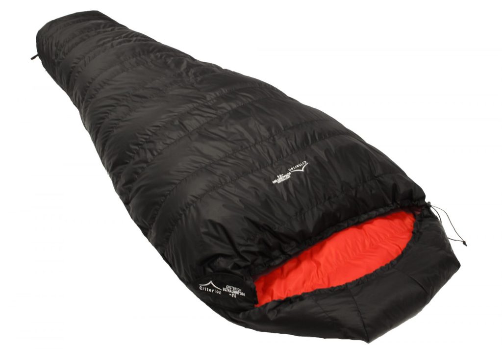 Down Sleeping Bags - Criterion Ultralight 350 - Total Weight 765 gms; Temperature -3 °C